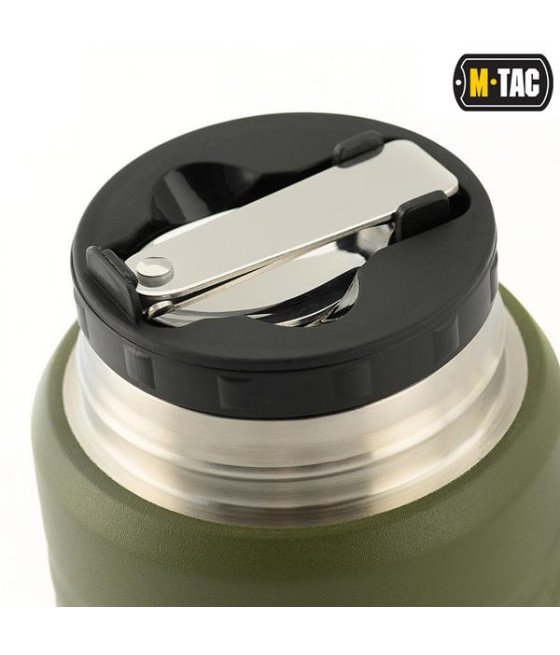 M-Tac Stainless 750 ml Thermos with Folding Spoon Termosas su