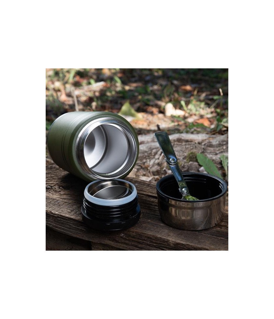 M-Tac Stainless 750 ml Thermos with Folding Spoon Termosas su