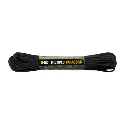 M-Tac parakordas Type III, juodas | TacticalShop.lt