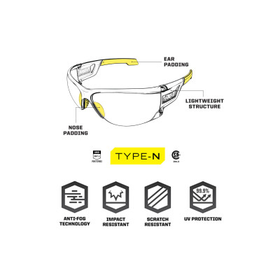 Vision Type-N balistiniai apsauginiai akiniai