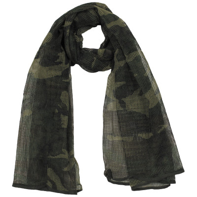 MFH Mesh Scarf Woodland 190×90 cm – maskuotės šalikas
