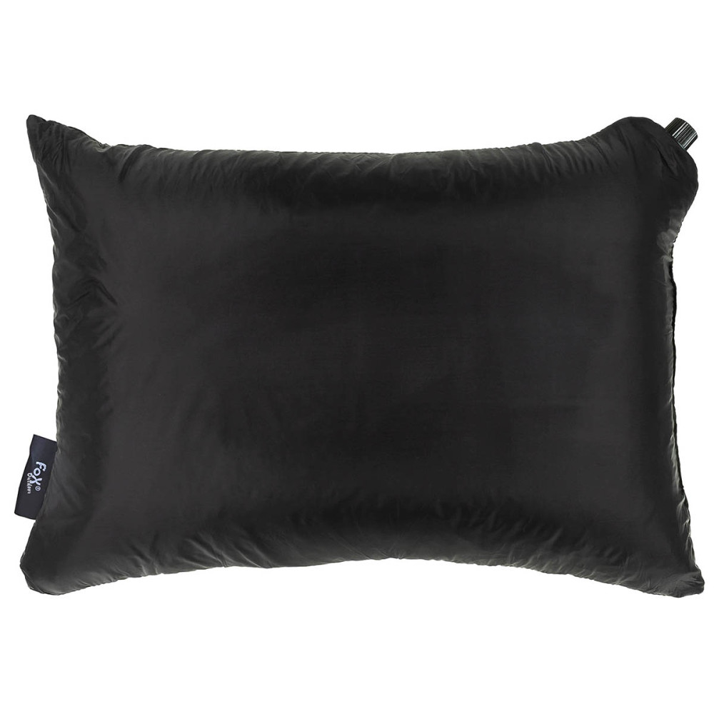 Fox Outdoor Travel Pillow Inflatable Pripučiama kelioninė pagalvė, Juoda