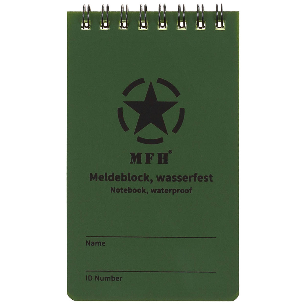 MFH Notebook Waterproof Small 7.5×13 cm – kišeninė knygutė