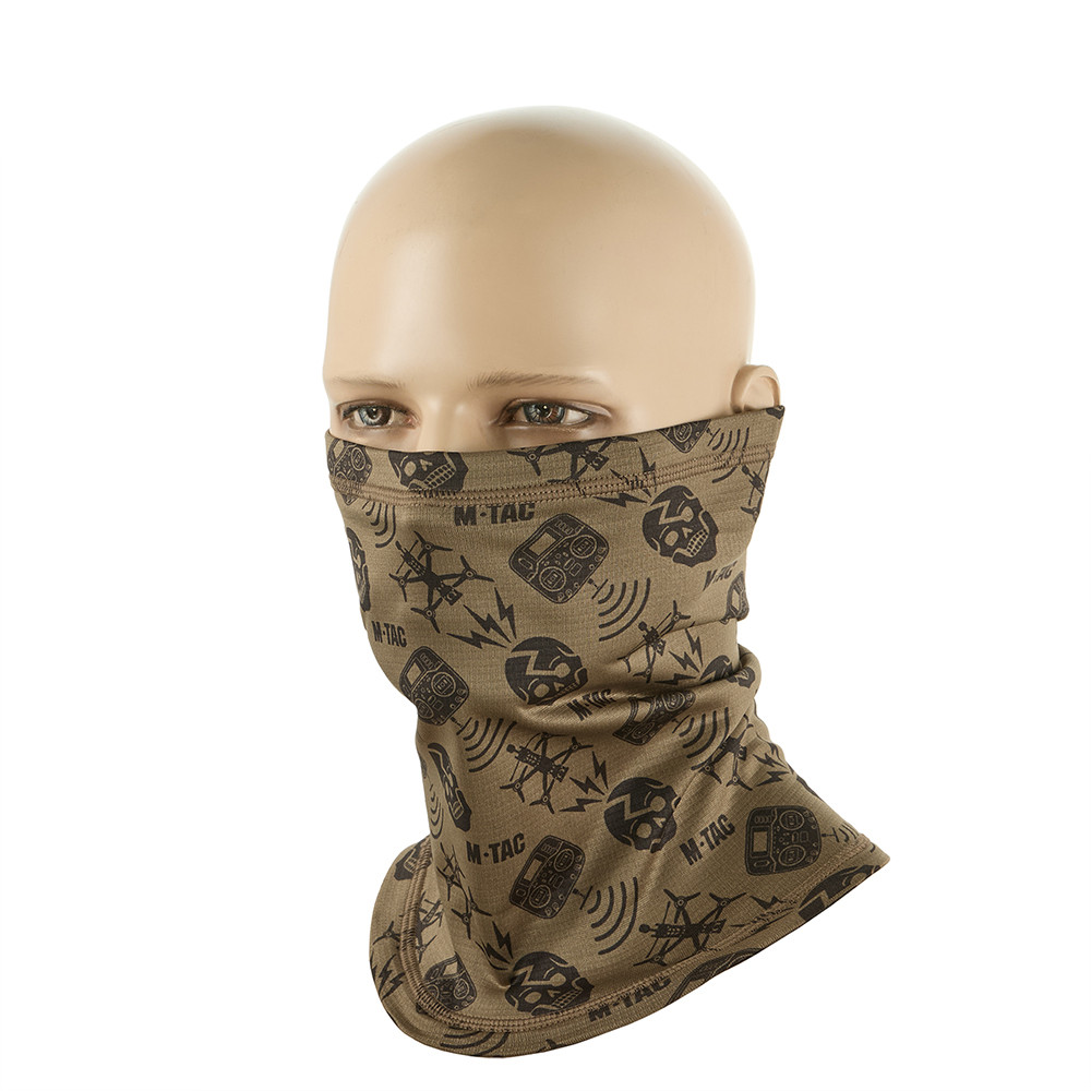 M-Tac Scarf Tube Microfleece Drone Pattern – kaklo mova, Tan
