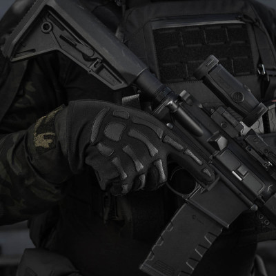 M-Tac Gloves Skeleton Nomex – taktinės Nomex pirštinės, Juoda